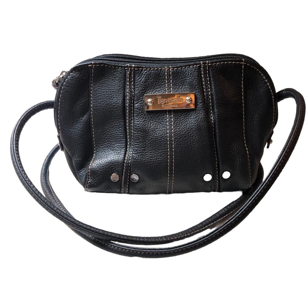 Vintage Tignanello Small Black Crossbody Organizer - Picture 1 of 11